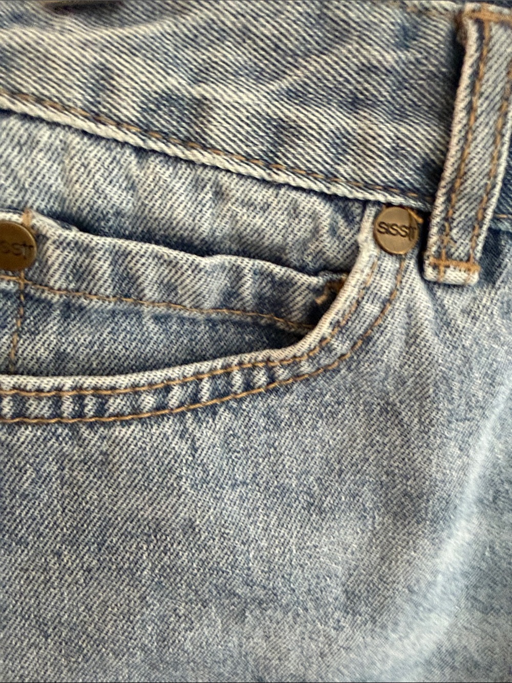 Sisstr Evolution Frayed Hem Light Blue Denim Jean Shorts size 28 - Picture 6 of 12